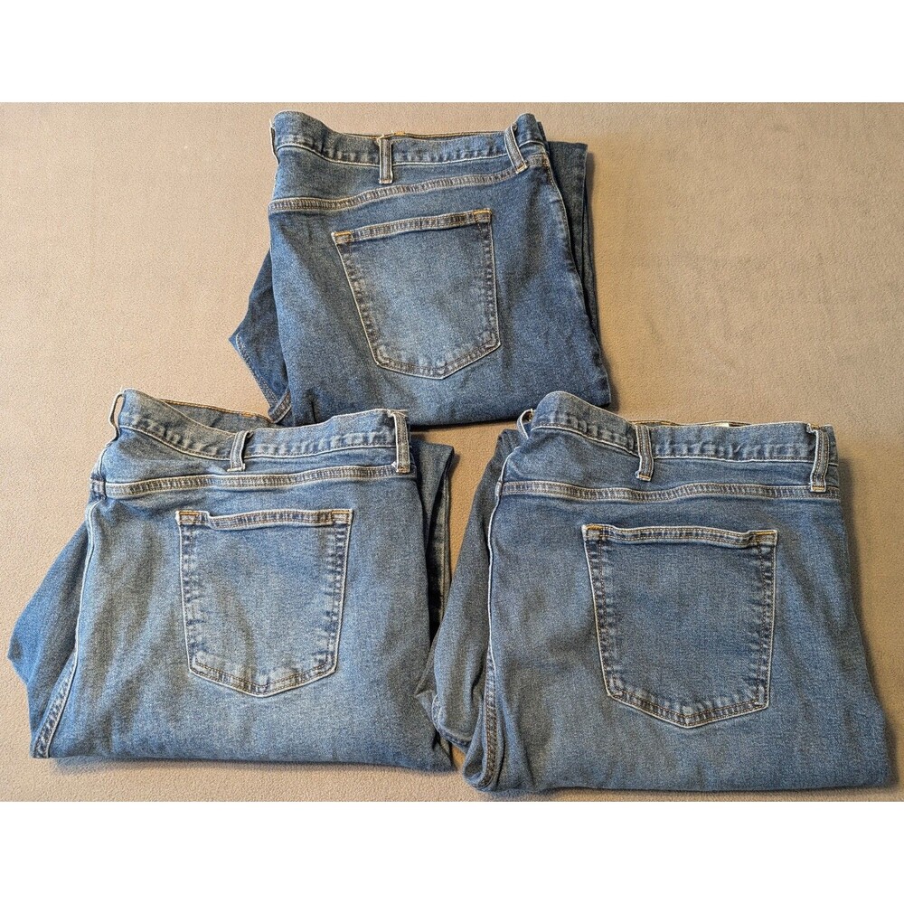 Old Navy Men's Jeans 48x34 Straight Built-In Flex Blue Denim Big Tall Lot of 3